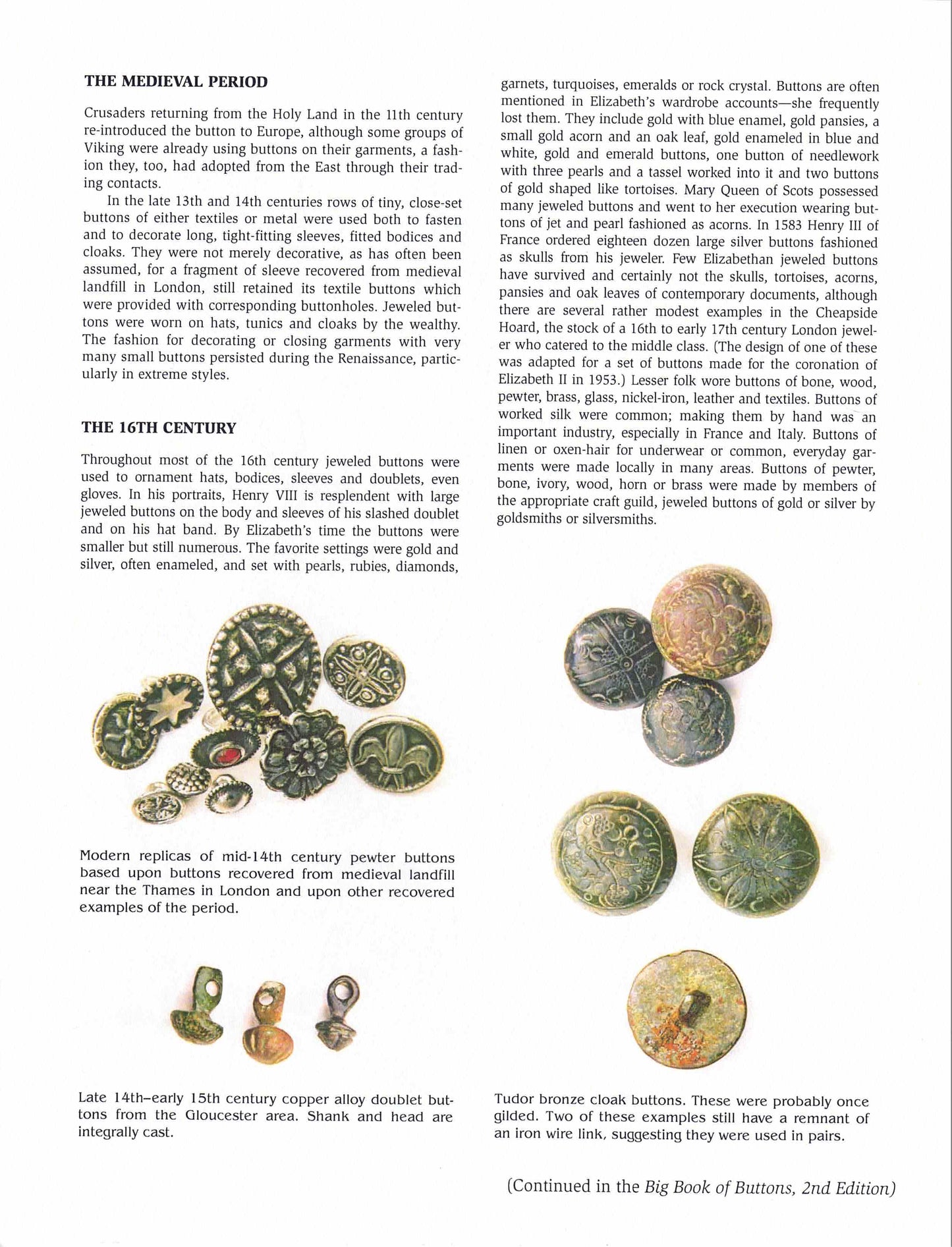 The Big Book of Buttons: The Encyclopedia of Button History, Design, and Identification - Second Edition By Elizabeth Hughes and Marion Lester