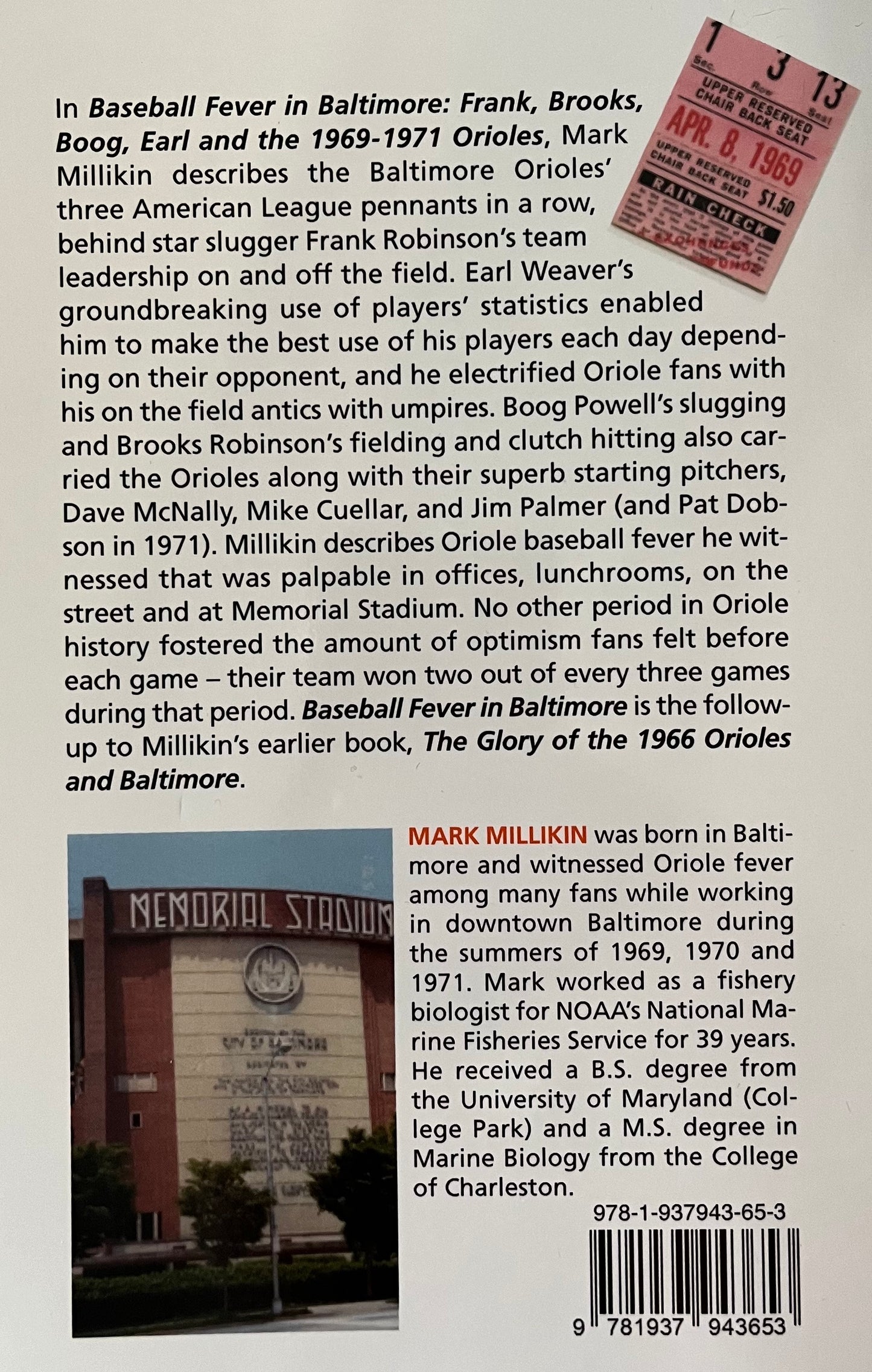 Baseball Fever in Baltimore: Frank, Brooks, Boog, Earl and the 1969-1971 Orioles by Mark R. Millikin